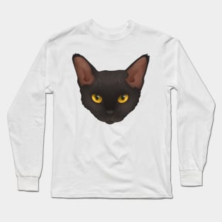 Devon Rex Black Long Sleeve T-Shirt